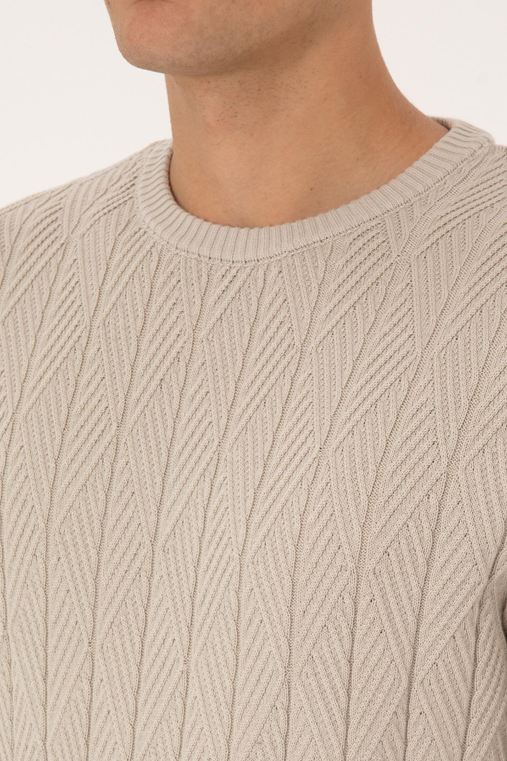 Erkek Slim Fit Bisiklet Yaka Ta_ Kazak - U.s. polo assn фото 7