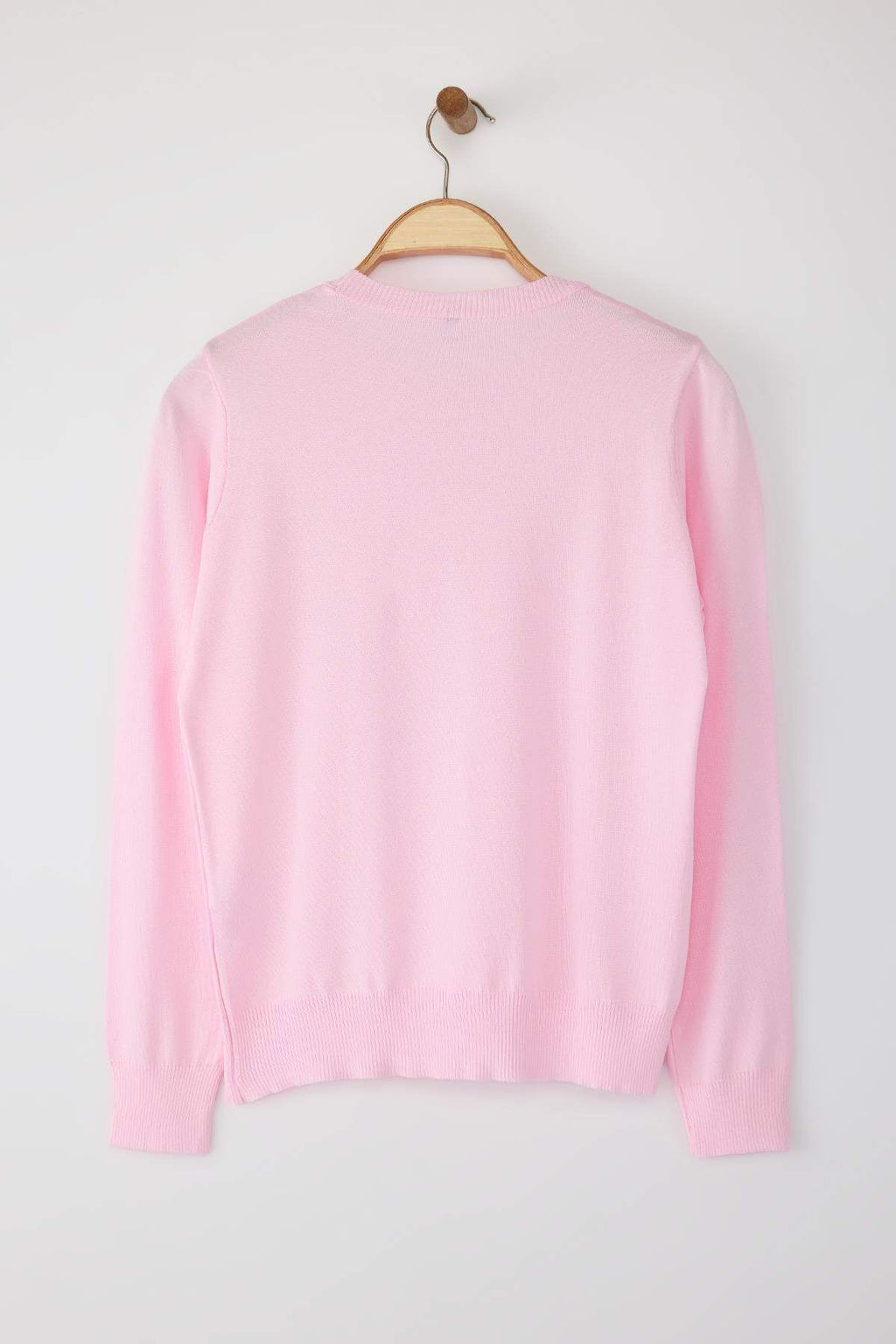 Wardrobe Essentials Pembe Merserize Gorunumlu Ince Basic Triko Kazak | TWOAW26KZ00081 - Trendyolmilla фото 6