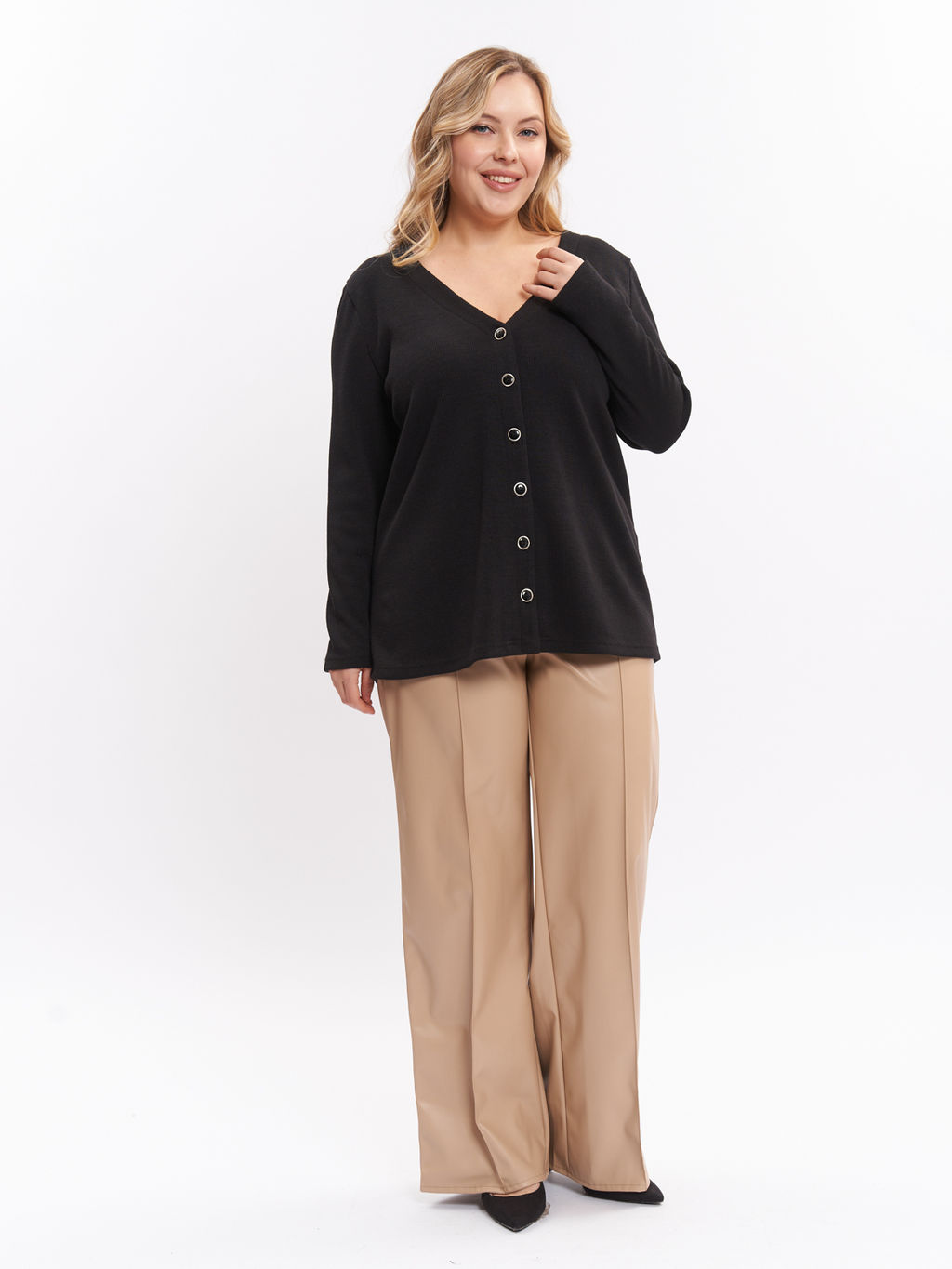 Кардиган в рубчик GA81008BLK01 - Артесса фото 8