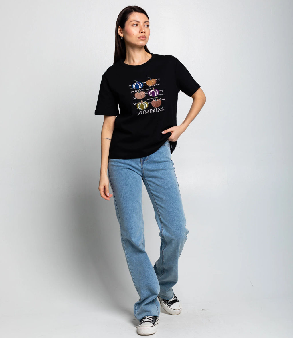 Футболка #КТ30813, чёрный