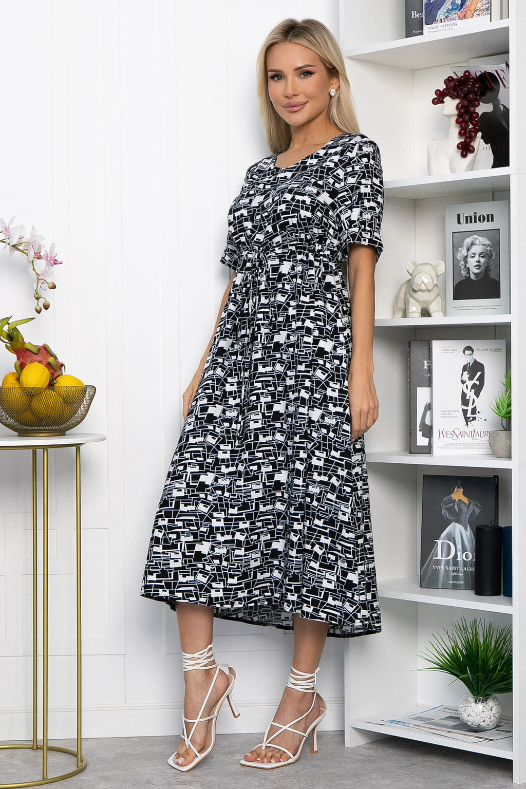 Платье Майя (черно-белое) П13911-3М - Lt collection фото 7