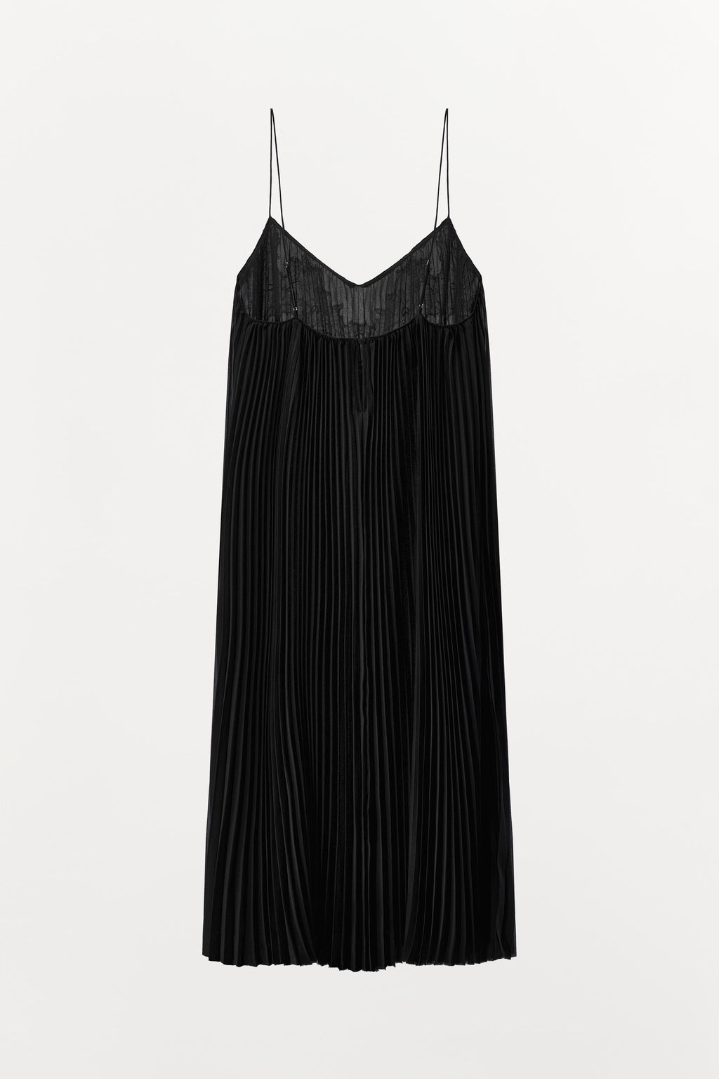 PLEATED DRESS WITH EMBROIDERY AND LACE - Zara фото 8
