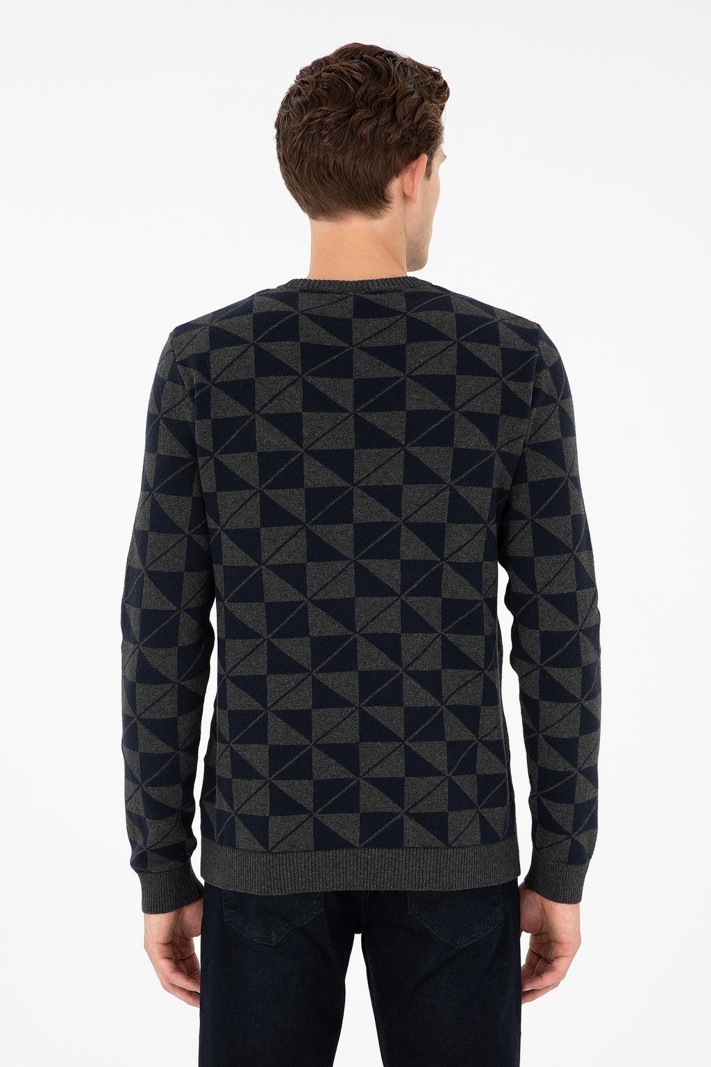 Мужской свитер антрацитового меланжа - U.s. polo assn фото 5