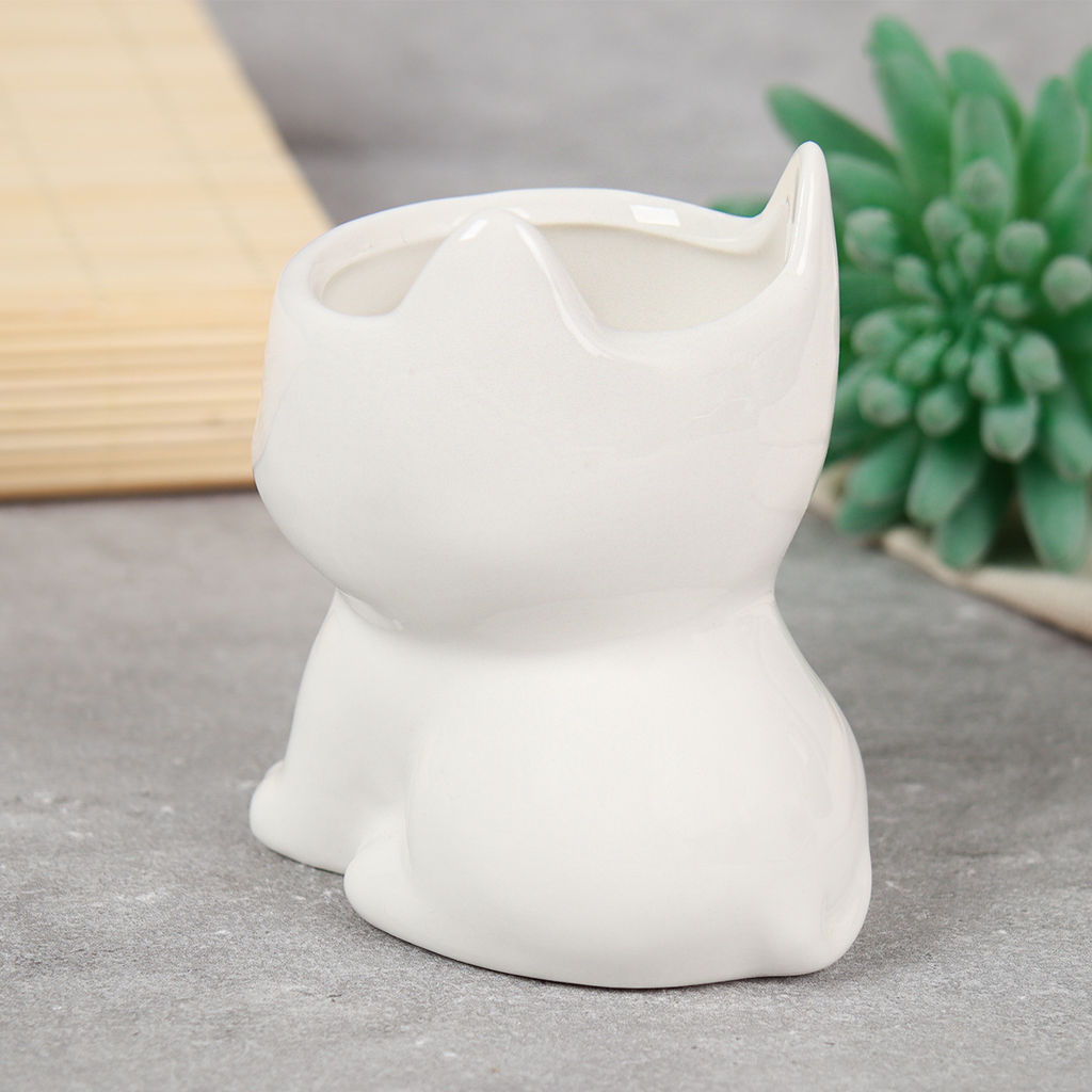 Кашпо 6х8х10 см Собака / WN40 /уп 100/ белое - ГалеонТрейд фото 3