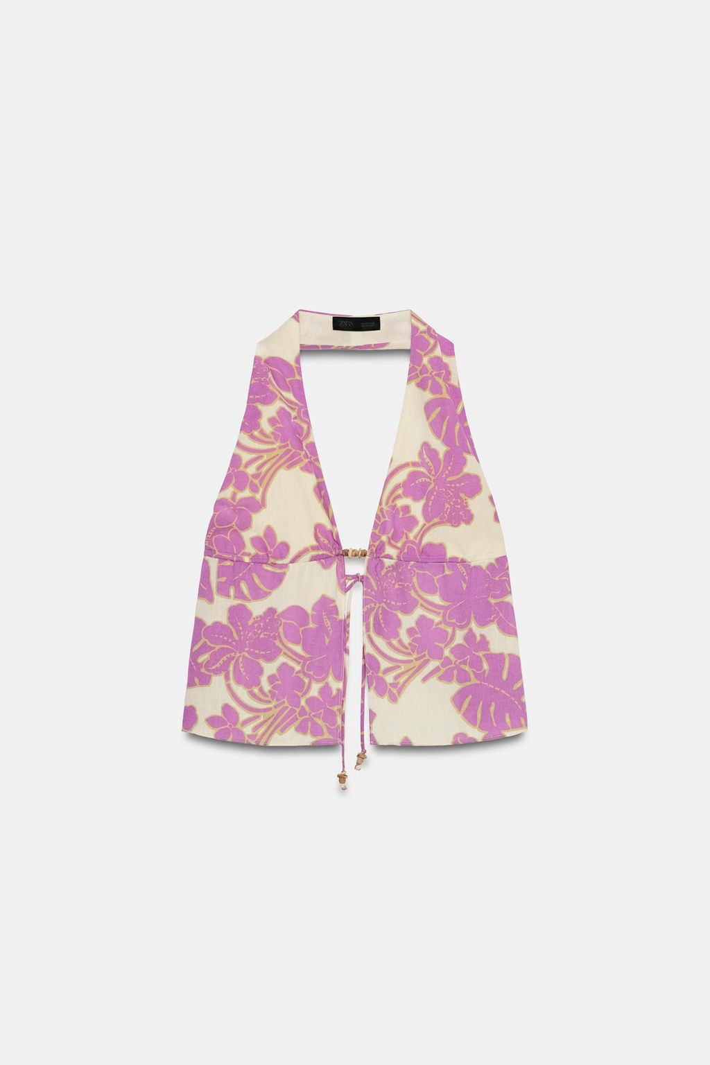 TOP HALTER ESTAMPADO ABALORIOS / 118 - Zara фото 6