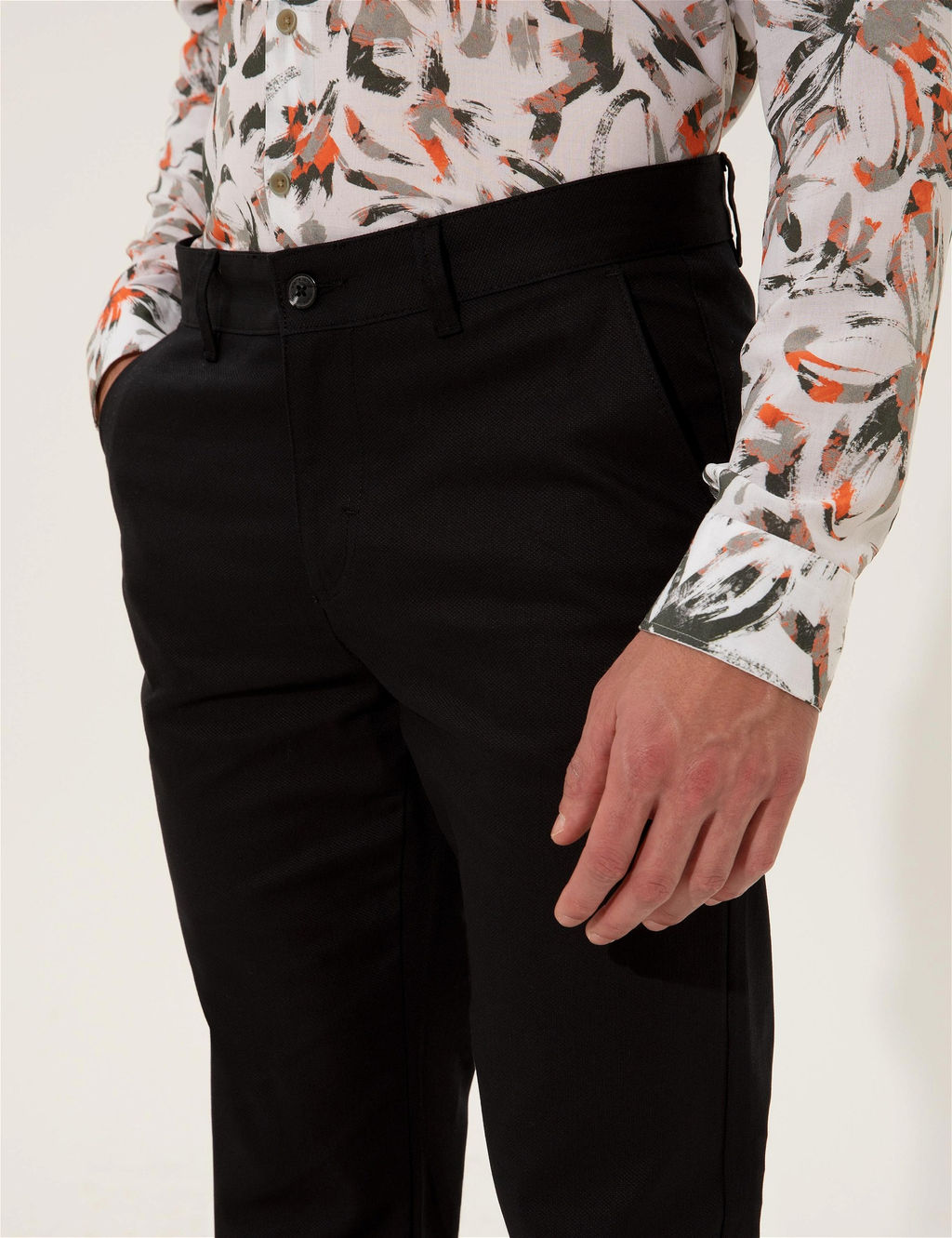 Siyah Regular Fit Kanvas Pantolon - Pierre cardin фото 6