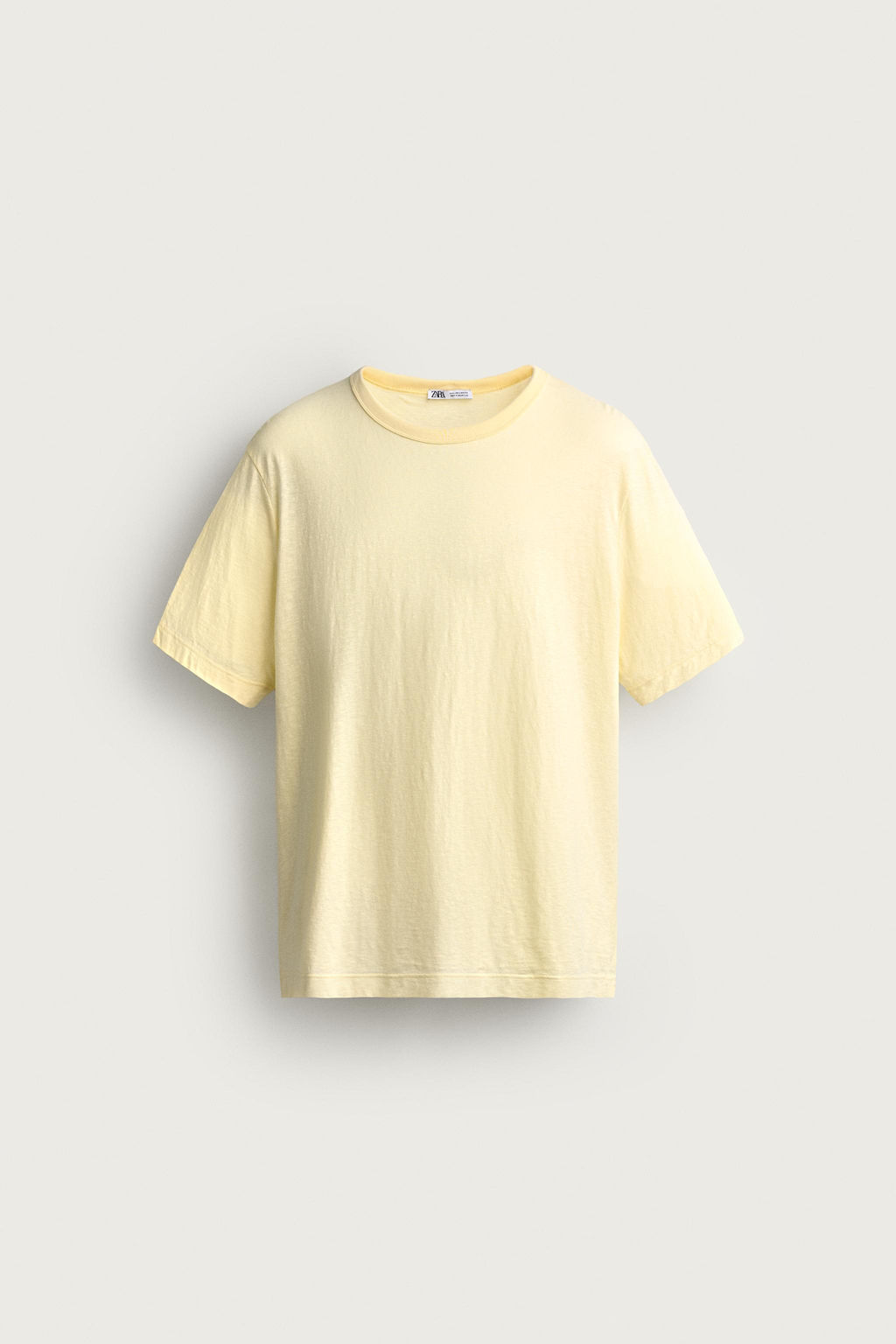 CAMISETA REGULAR FIT LIGHTWEIGHT / Amarillo - Zara фото 7