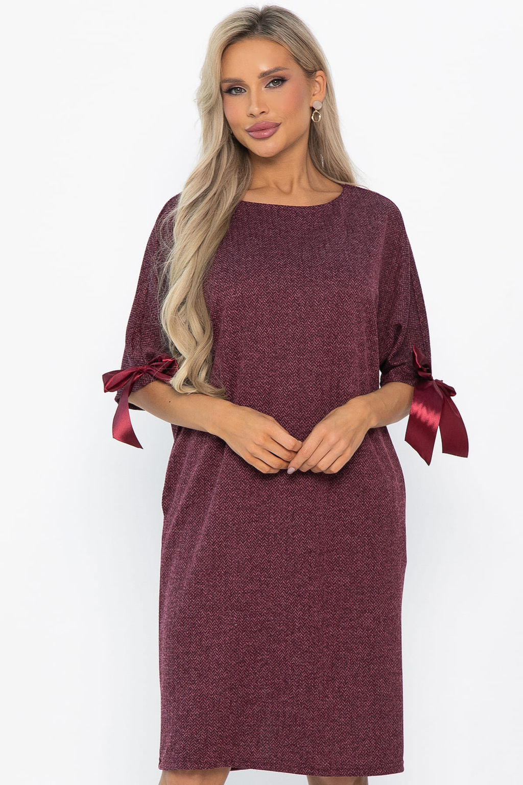 Платье трикотажное Кайла (бордовое) П14782-10М - Lt collection фото 5