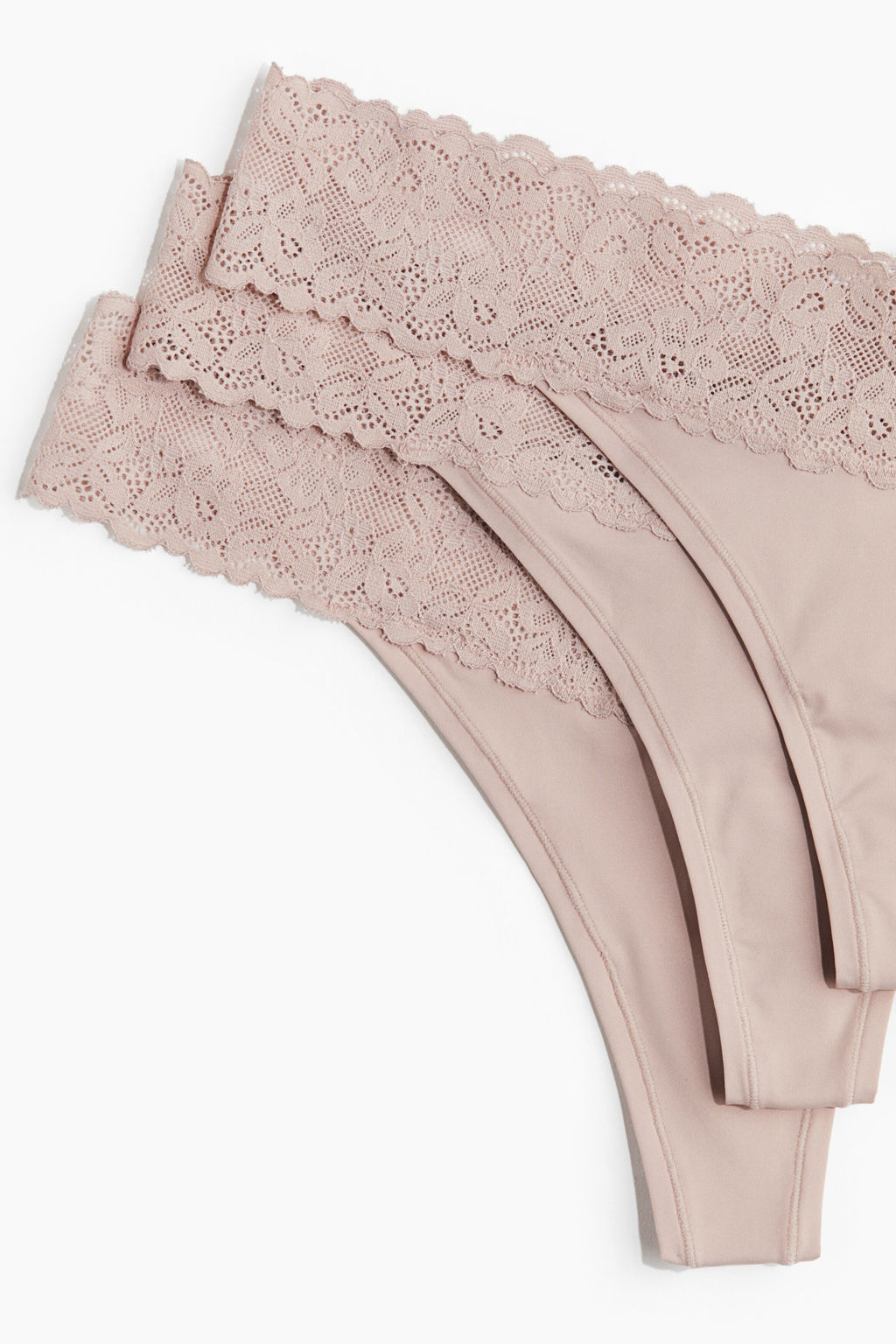 Pack de 3 bragas thong de microfibra y encaje - H&m фото 5