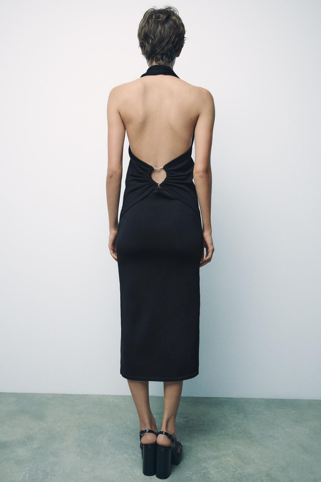 KNIT DRESS WITH OPEN BACK AND HEART APPLIQUE - Zara фото 3