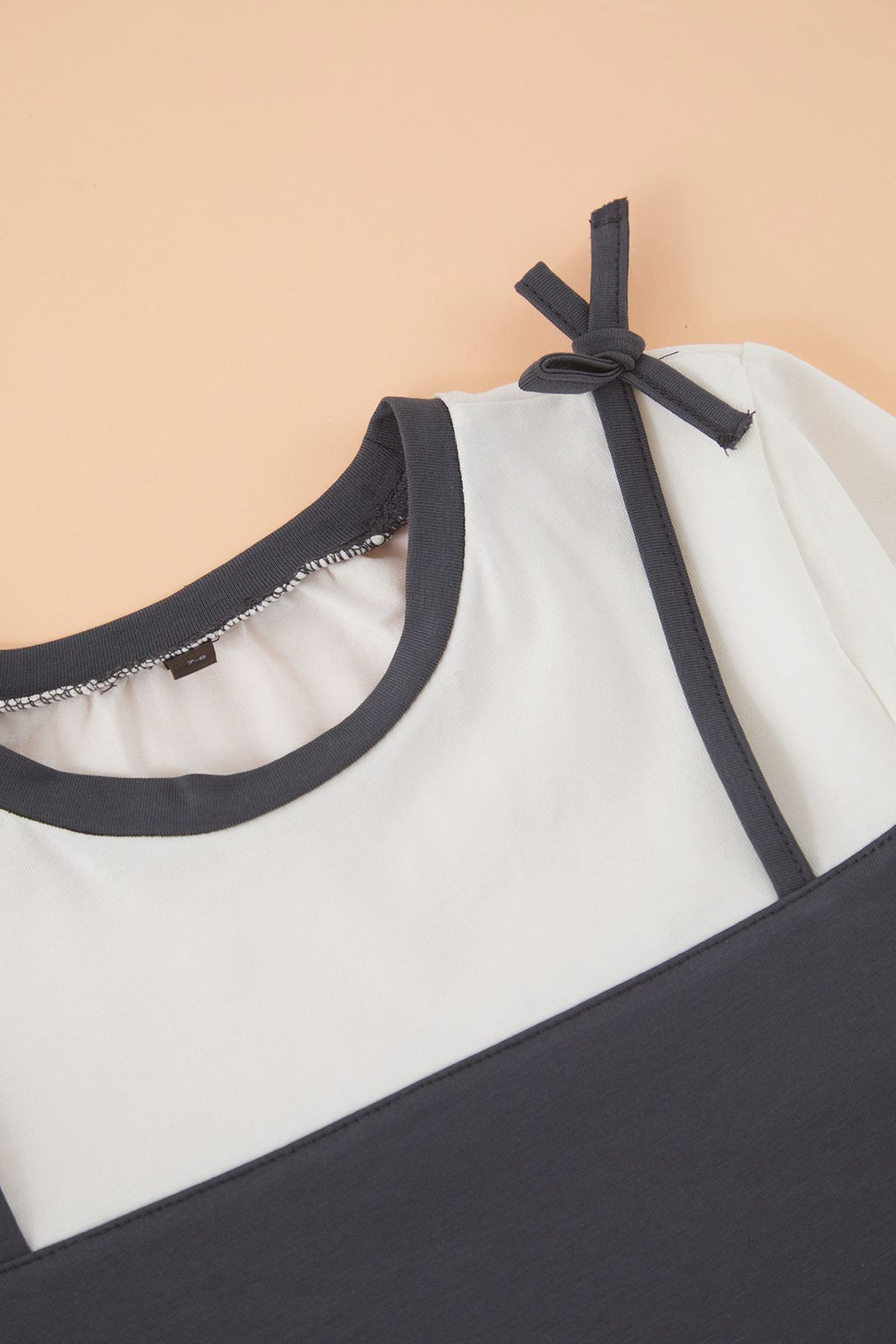 Ekru K?z Cocuk Pamuklu Atlet Detayl? Kurdeleli Orme T-Shirt TKDSS25TS00114 - Trendyolmilla фото 2