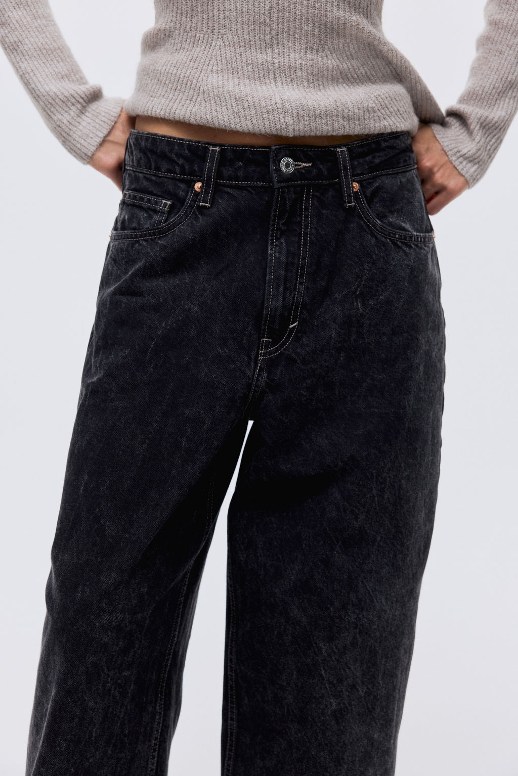Curvy Fit Baggy High Jeans - H&m фото 8