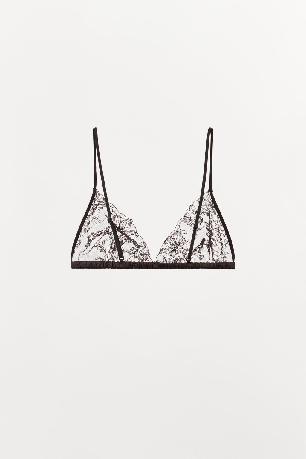 TRIANGLE BRA WITH CONTRAST LACE - Zara фото 6