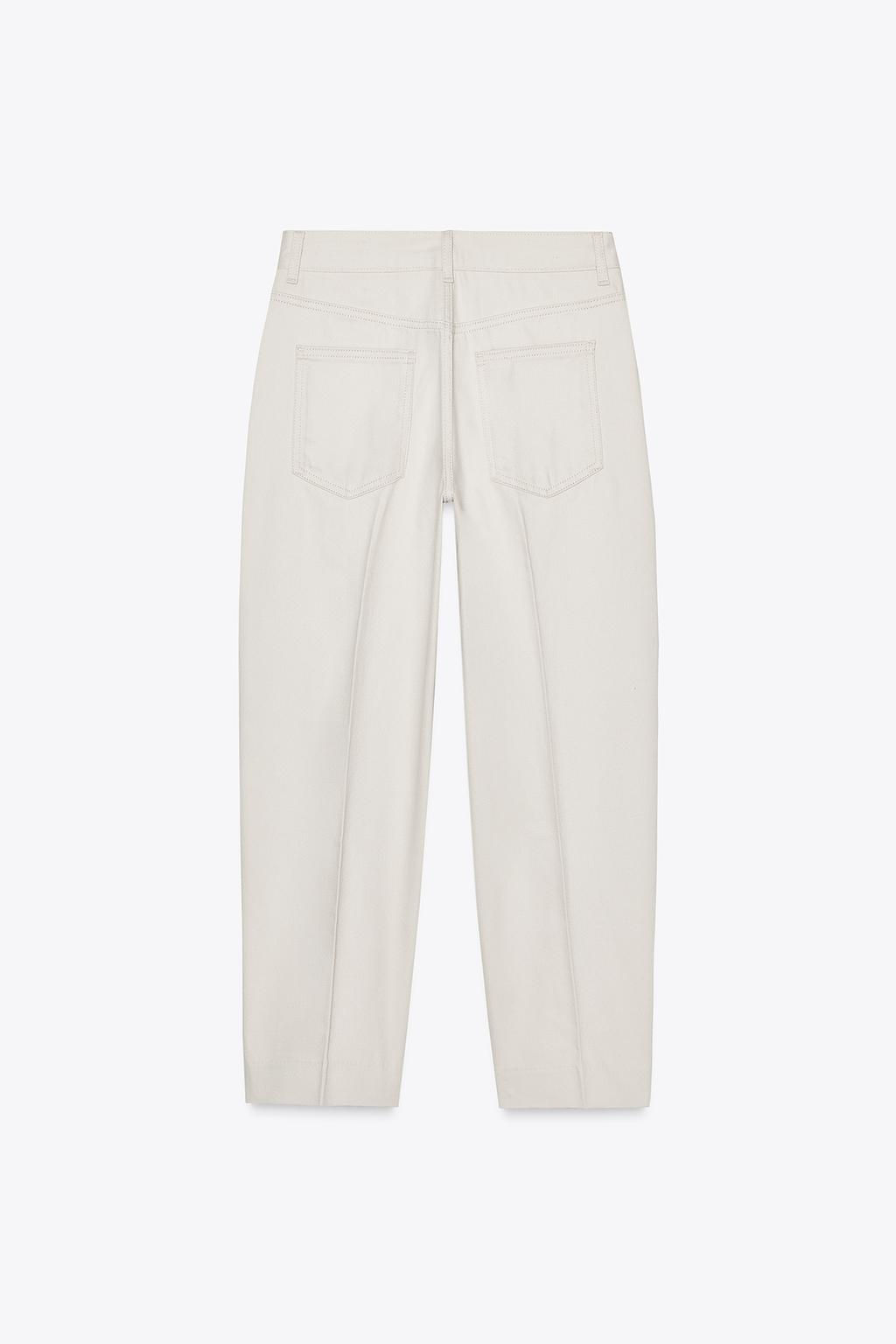 ZW COLLECTION TAPERED MID-RISE JEANS - Zara фото 7