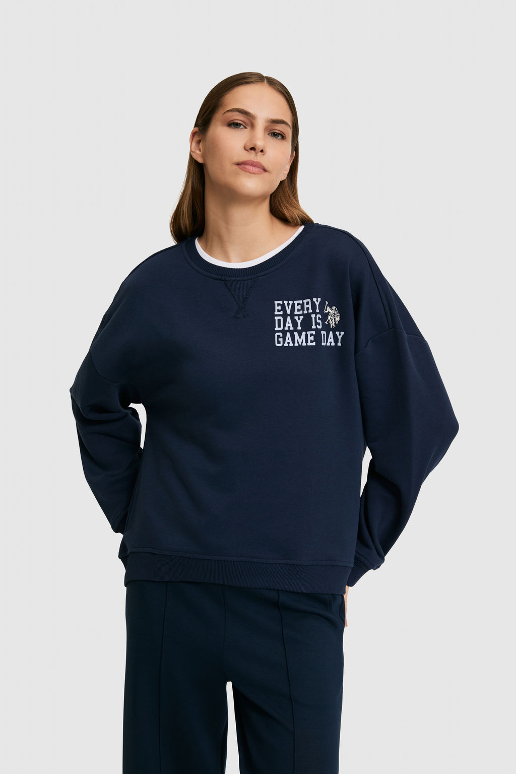 Kad_n Lacivert Bisiklet Yaka Sweatshirt - U.s. polo assn фото 4