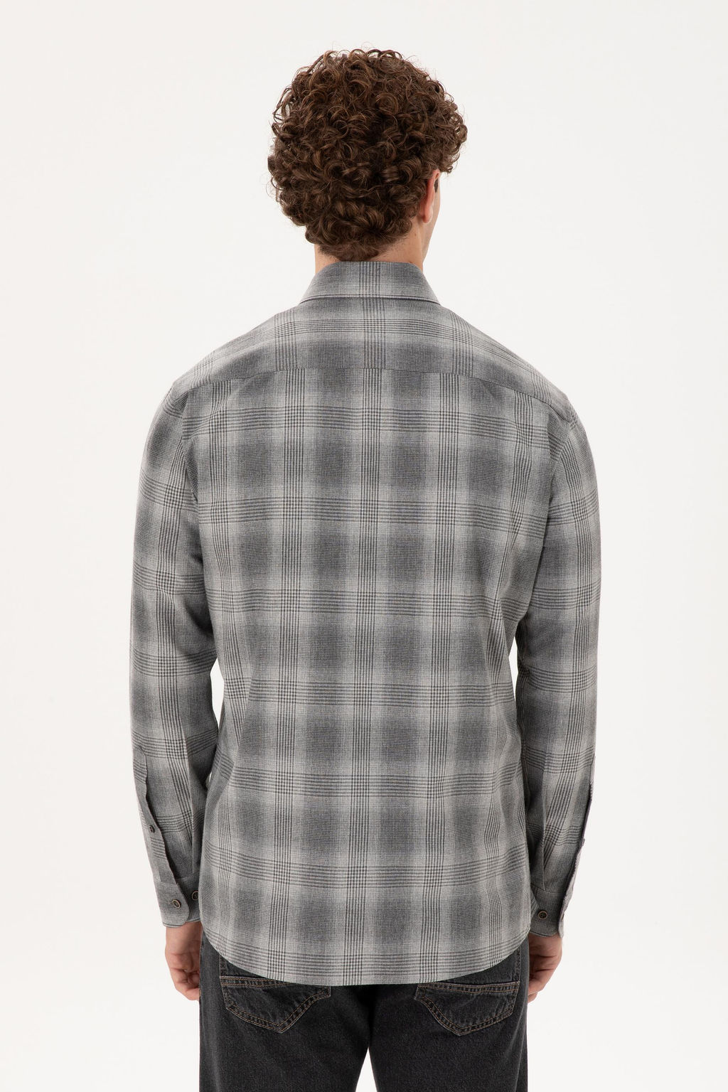 Мужская серая рубашка с длинным рукавом Неожиданная скидка в корзине - U.s. polo assn фото 5