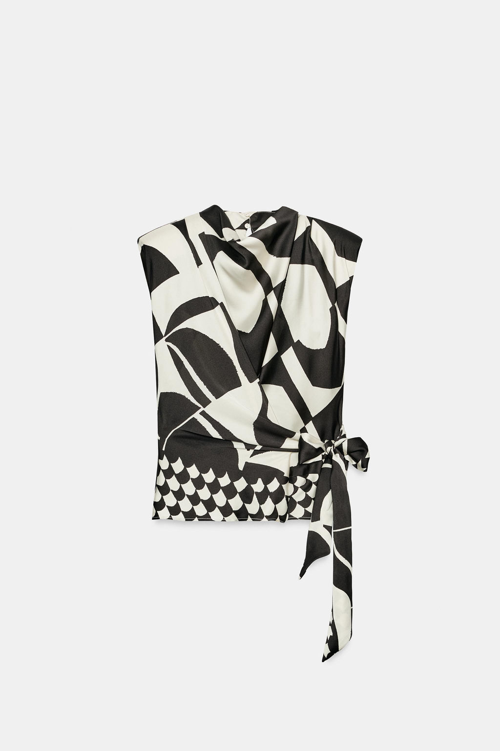 TOP HOMBRERAS ESTAMPADO GEOM?TRICO / Crudo / Negro - Zara фото 7