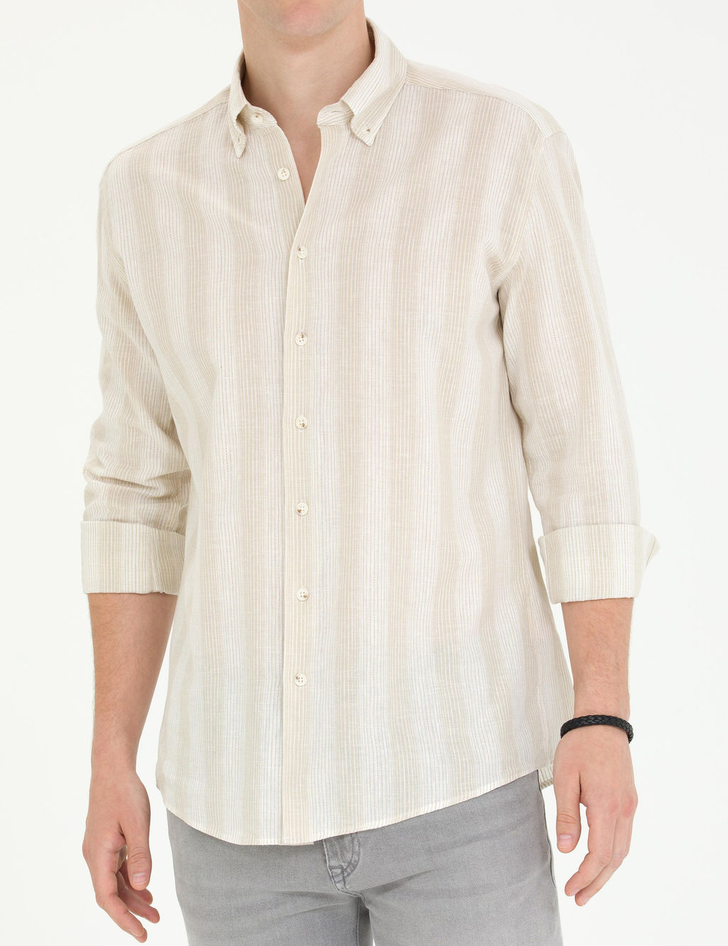 Bej Regular Fit Uzun Kollu G_mlek - Pierre cardin фото 6