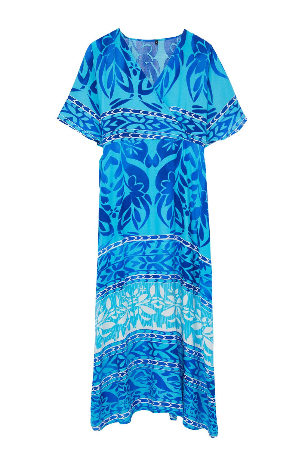 Cok Renkli Etnik Kusakl? Desenli A Kesim Kruvaze Yaka Dokuma Elbise TWOSS24EL01046 - Trendyolmilla фото 14