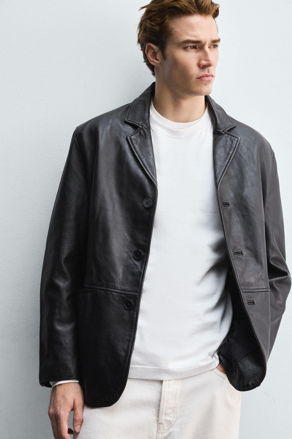 LEATHER BLAZER - Zara фото 5