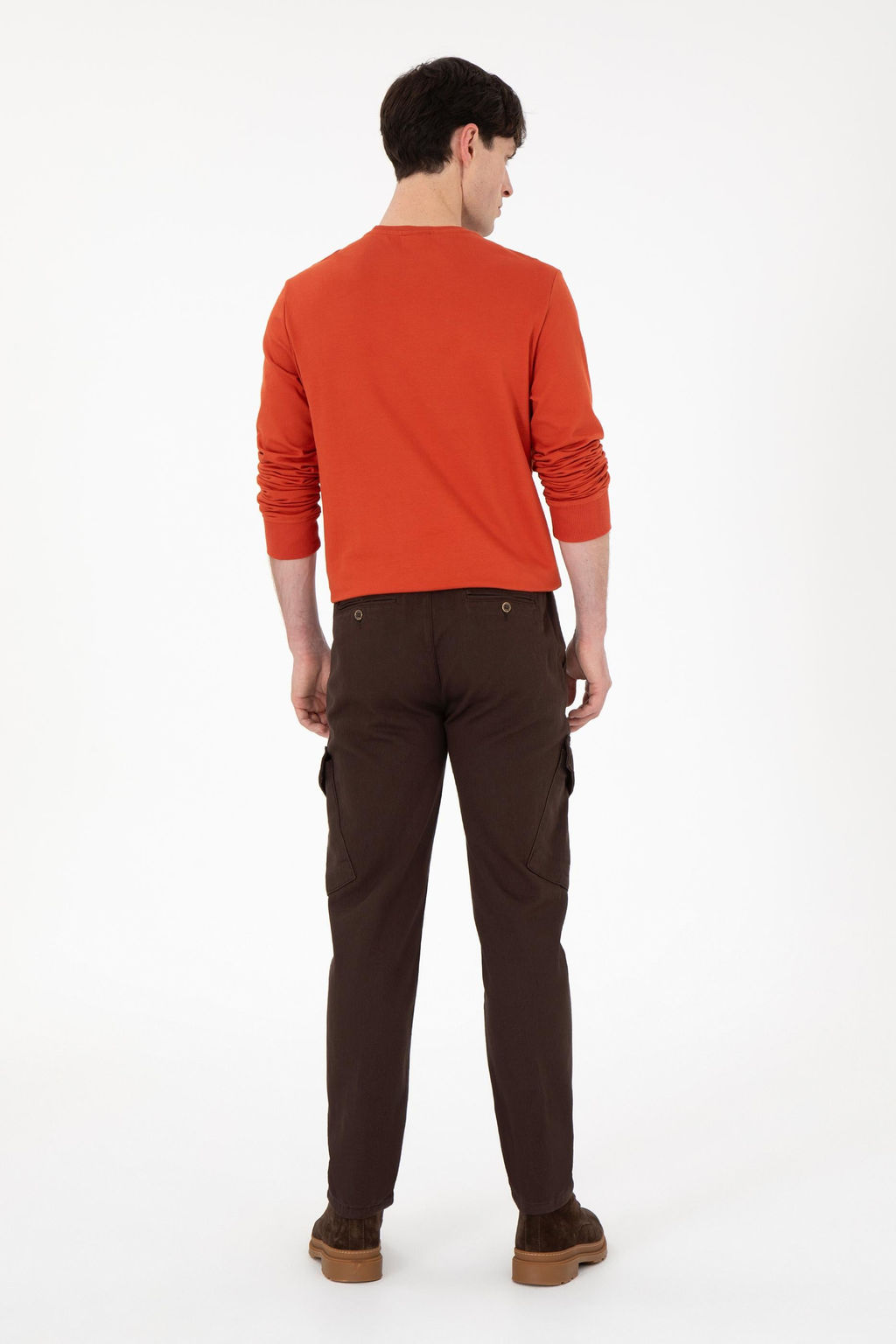 Erkek Carrot Fit Kahverengi Kanvas Pantolon