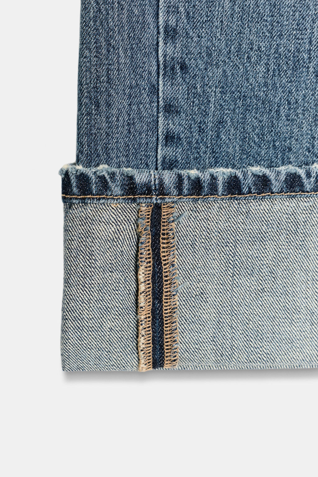 JEANS TRF RECTOS FOLD UP TIRO MEDIO / Azul - Zara фото 9