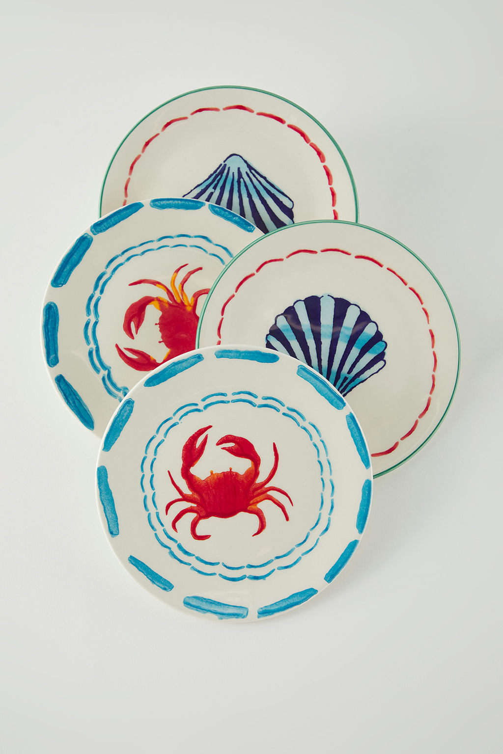 Trendyolmilla Home 4lu Seramik Marine Desenli Pasta Tabag? Seti 19cm TPHSS25TBK00012  фото 3