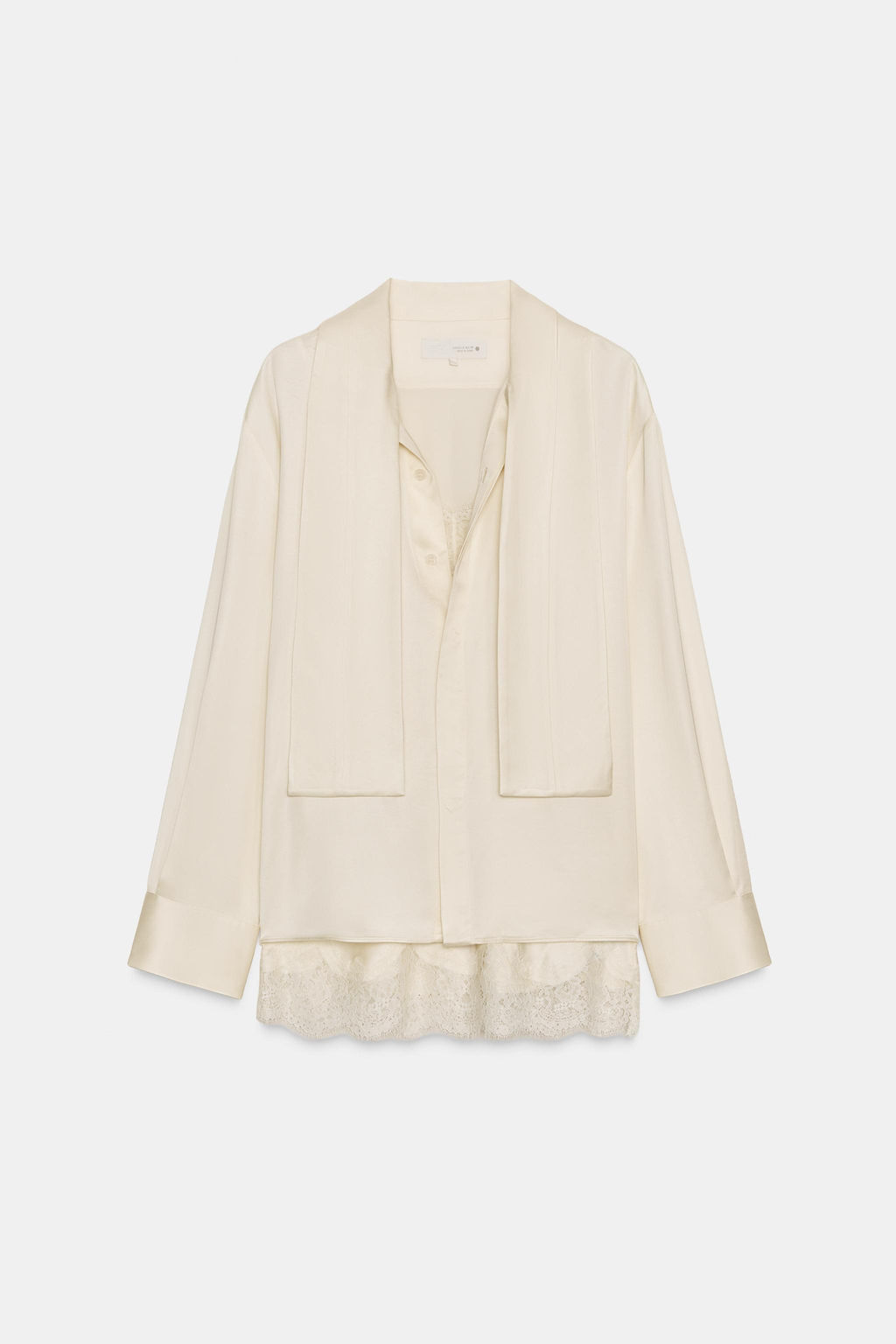 ZW COLLECTION COMBINED SATIN BLOUSE - Zara фото 5