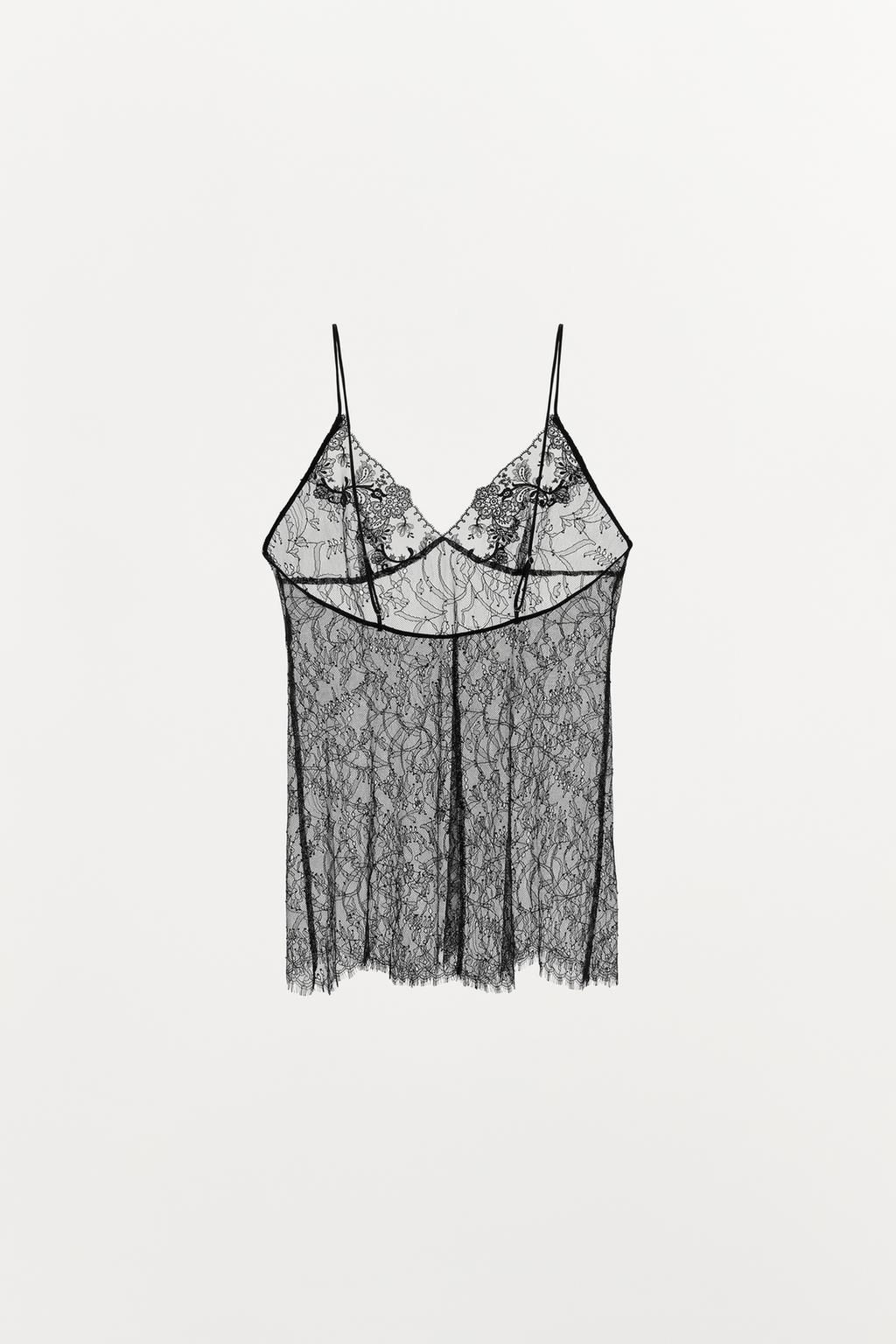 LACE STRAPPY TOP - Zara фото 8