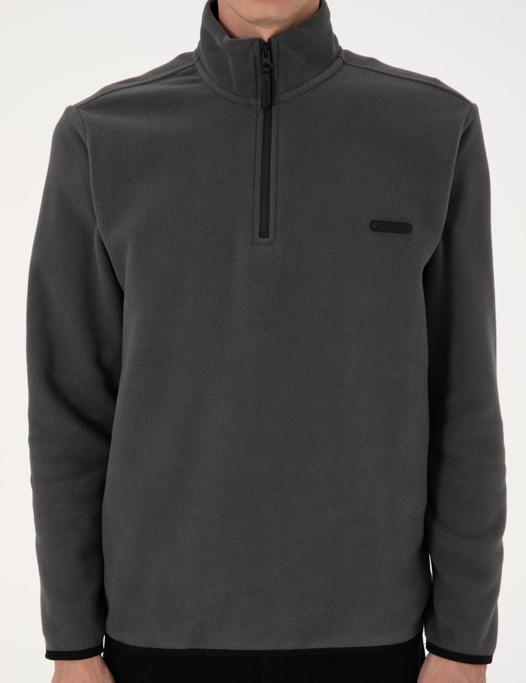 Antrasit Regular Fit Yar_m Fermuarl_ Polar Sweatshirt - Pierre cardin фото 6