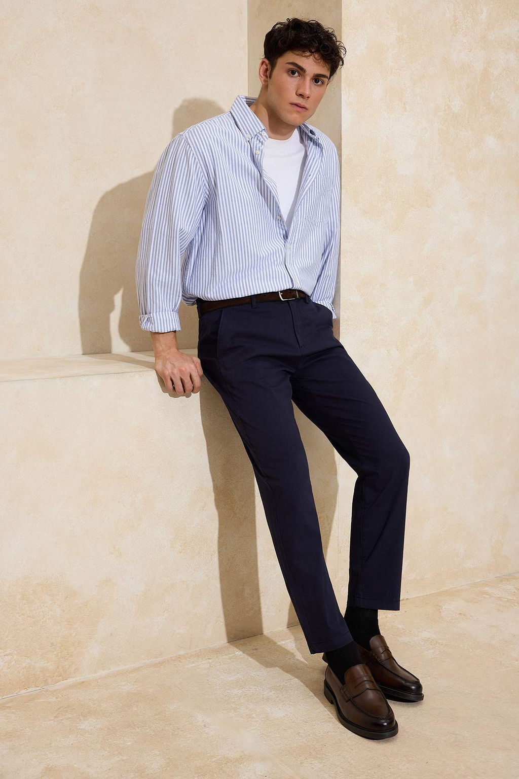 Siyah Erkek Regular Fit Chino Mevsimlik Pantolon TMNSS26PL00006 - Trendyolmilla фото 15