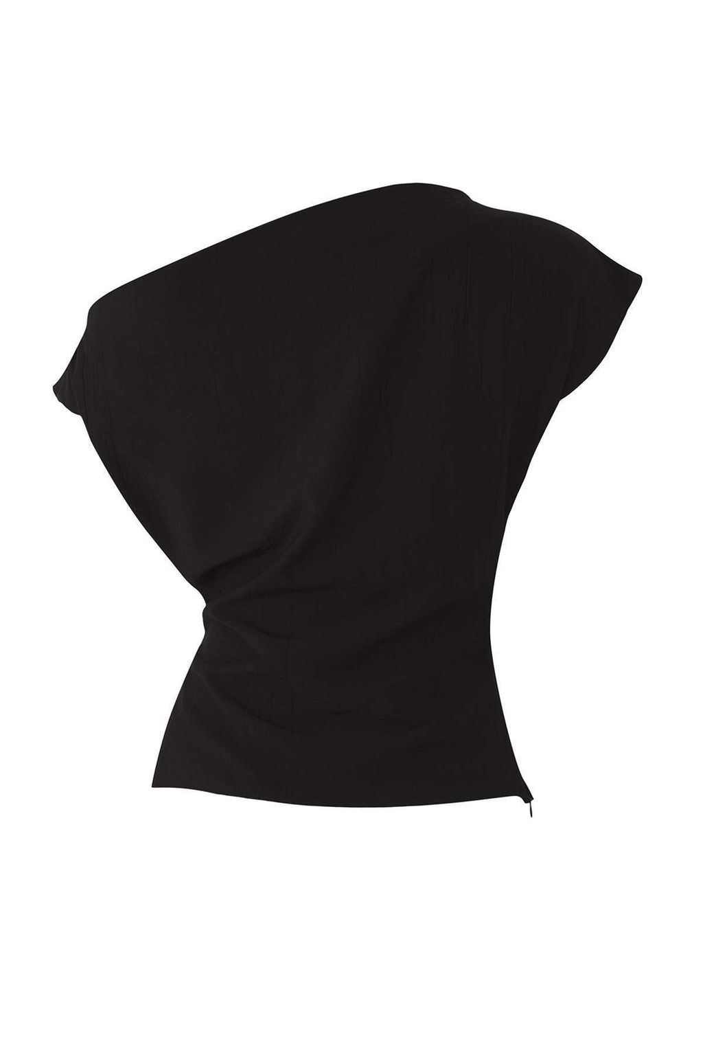 Siyah Kay?k Yaka Fitted Toka Detayl? Dokuma Bluz TWOAW26BZ00058