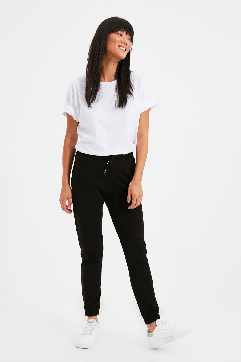 Siyah Basic Jogger Ince Orme Esofman Alt? Pantolon TWOAW21EA0194