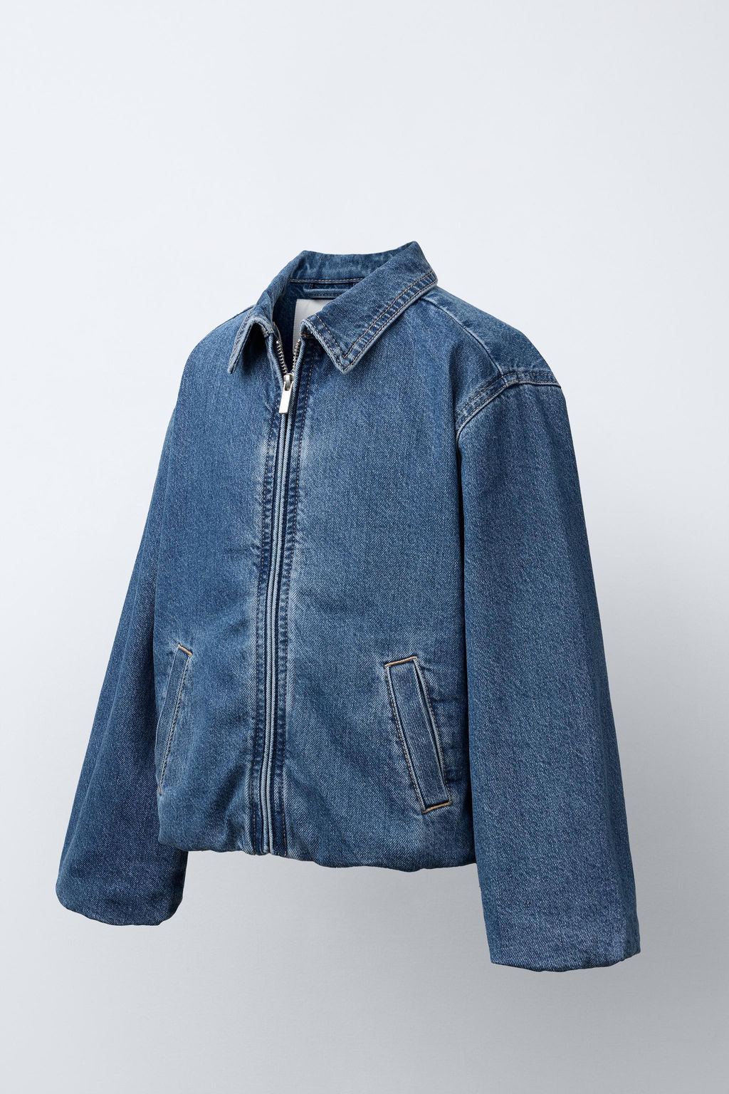 DENIM BOMBER JACKET - Zara фото 2