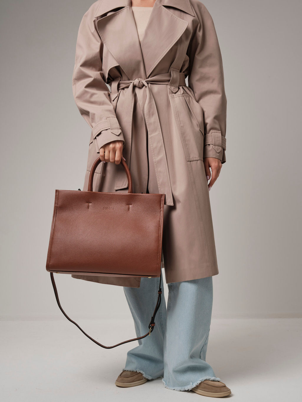 Сумка кожаная шоппер Deboro 30638 коппер