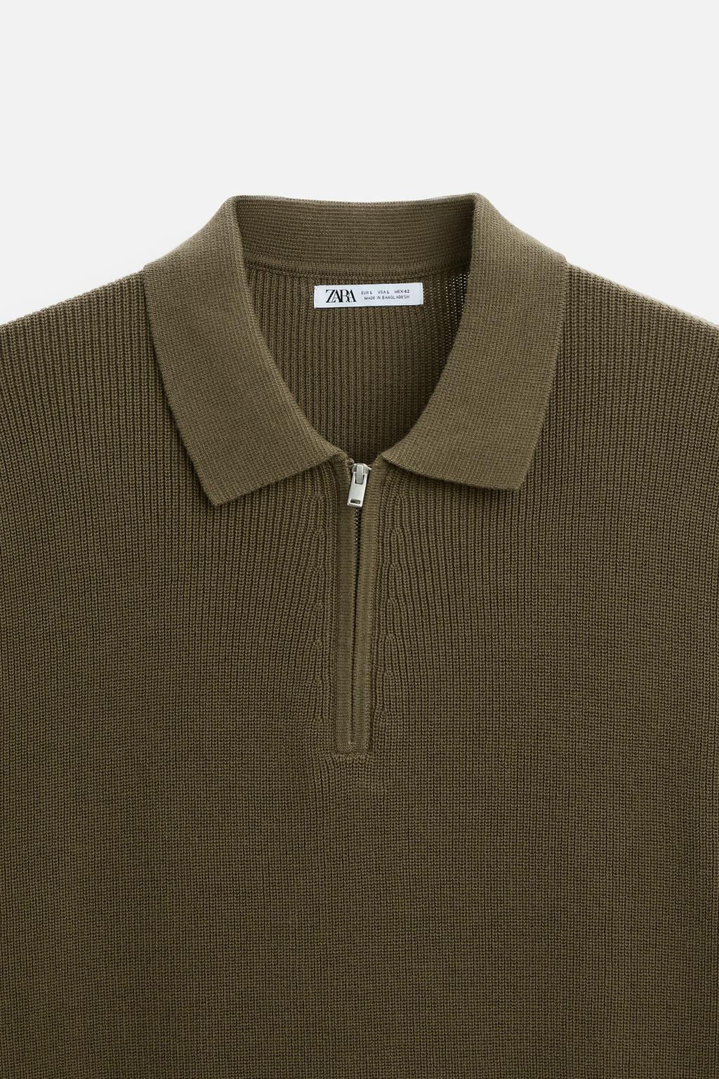 PURL KNIT POLO SHIRT - Zara фото 35
