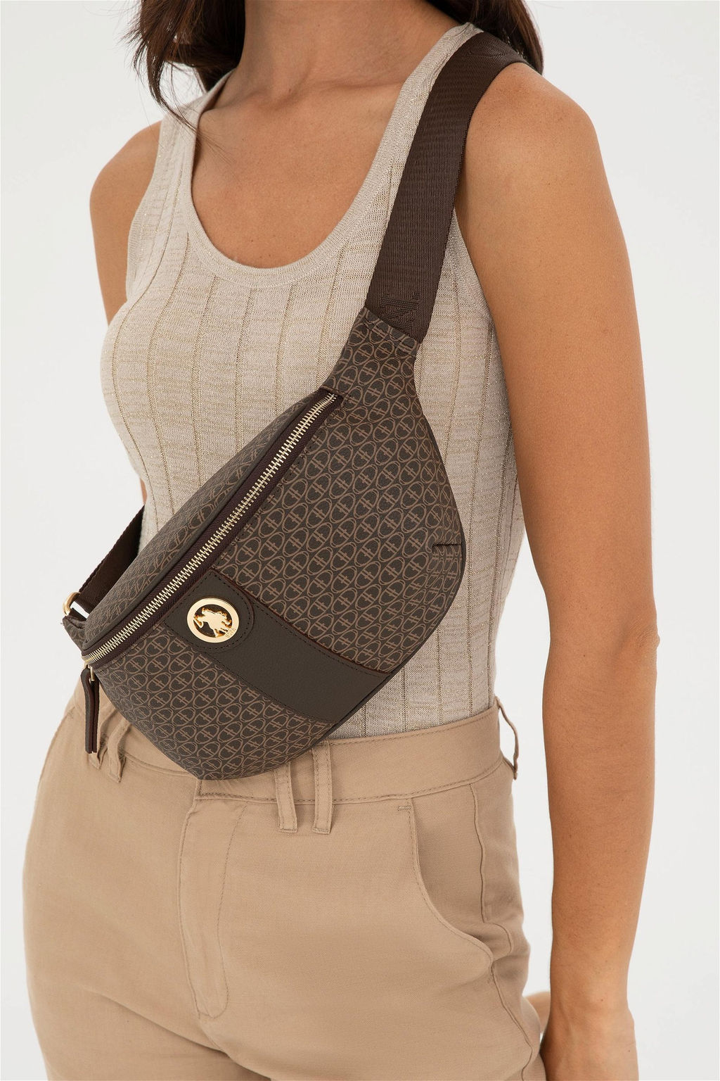 U. S. Polo Assn / Женская коричневая поясная сумка - U.s. polo assn фото 2