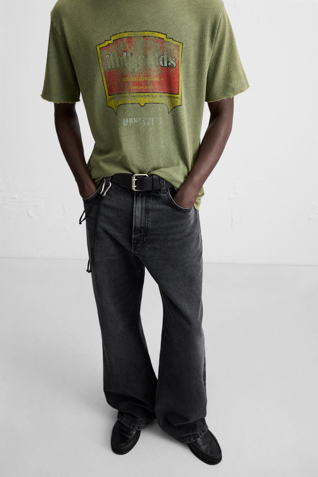 WASHED PRINT KNIT T-SHIRT - Zara фото 5