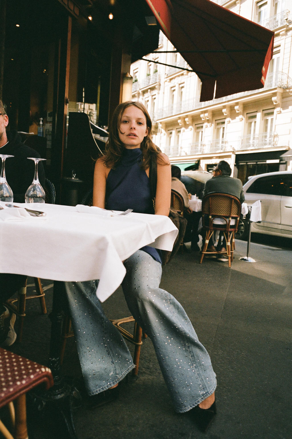 TRF BAGGY JEANS WITH RHINESTONE JEWELS - Zara фото 2