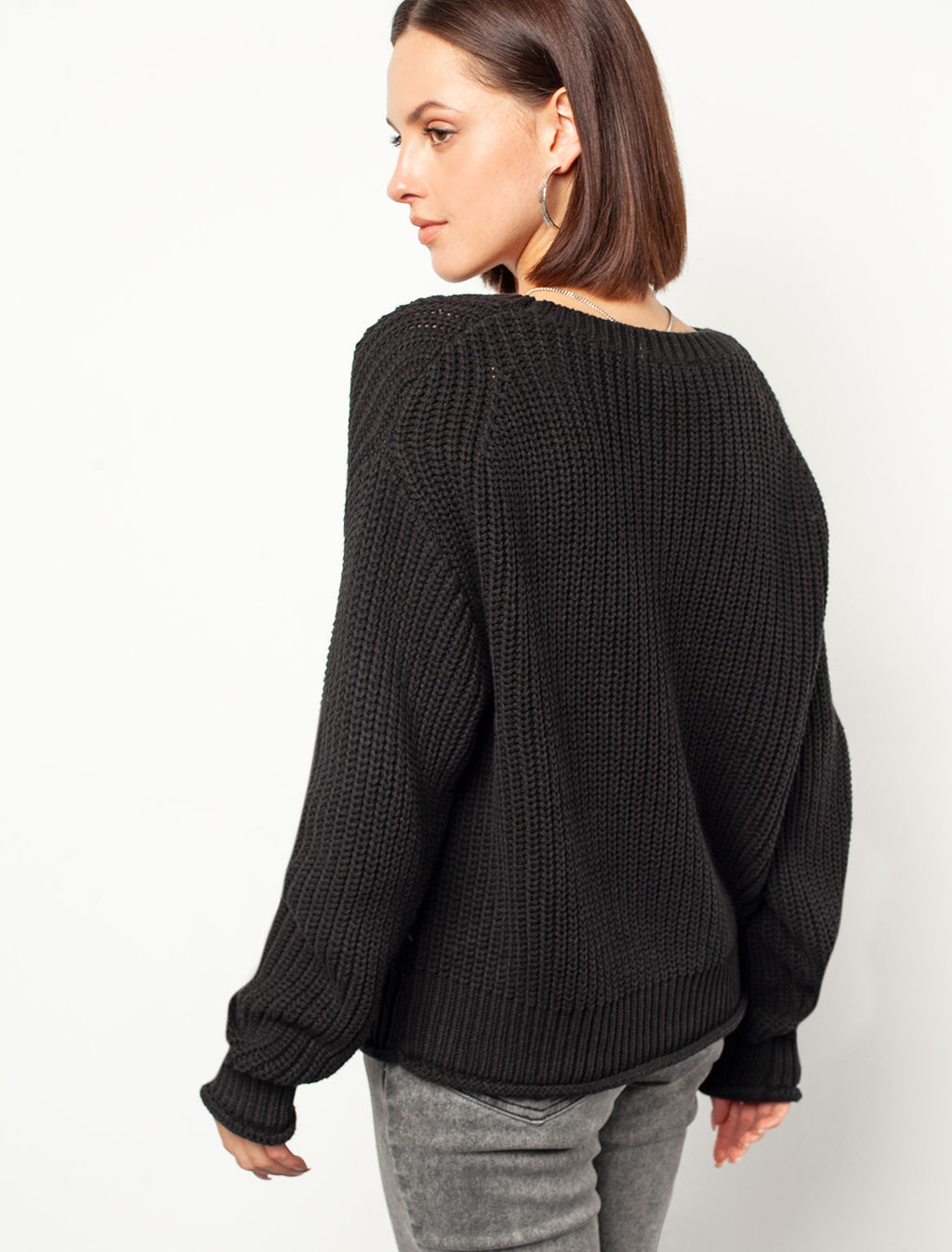 VILATTE / Свободный джемпер крупной вязки  фото 4