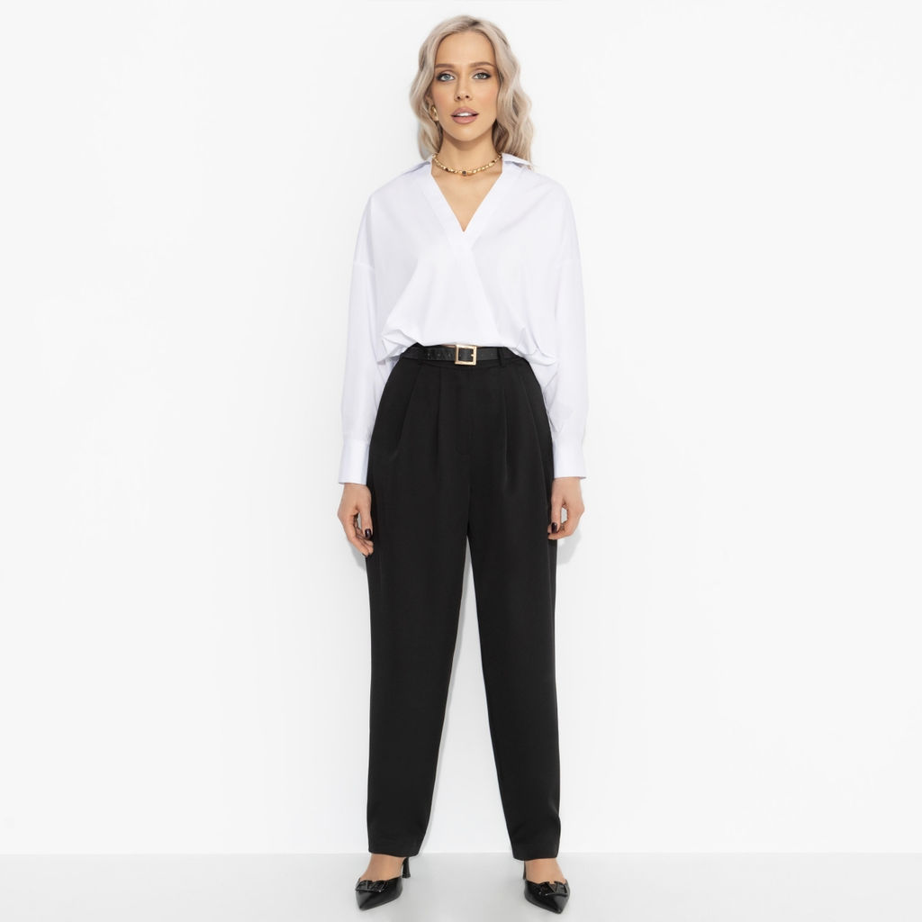 Рубашка хлопковая, На моих условиях (белая) - Charutti фото 24