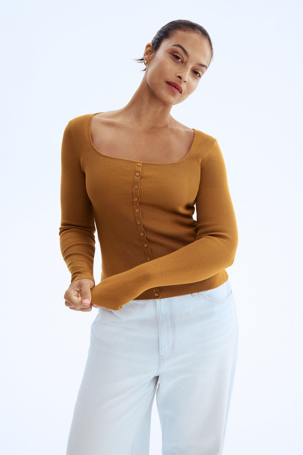Top con escote cuadrado - H&m фото 5