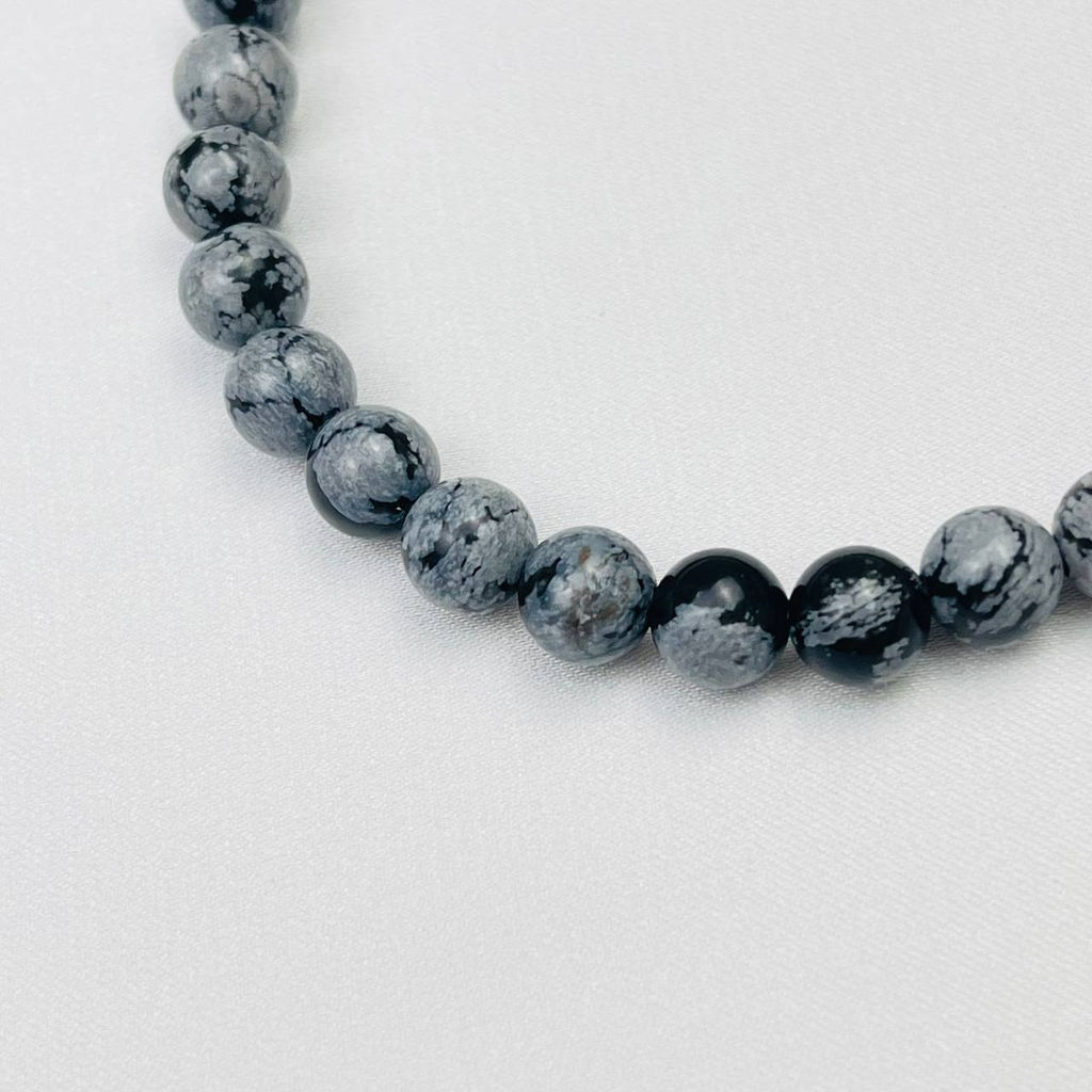 Браслет из снежного Обсидиана - Радуга самоцветов фото 3