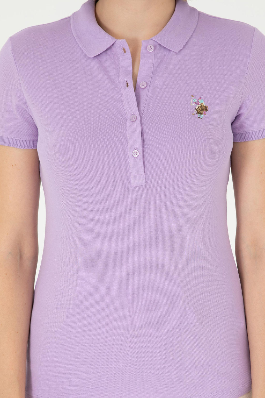 Женская сиреневая футболка Неожиданная скидка в корзине - U.s. polo assn фото 6