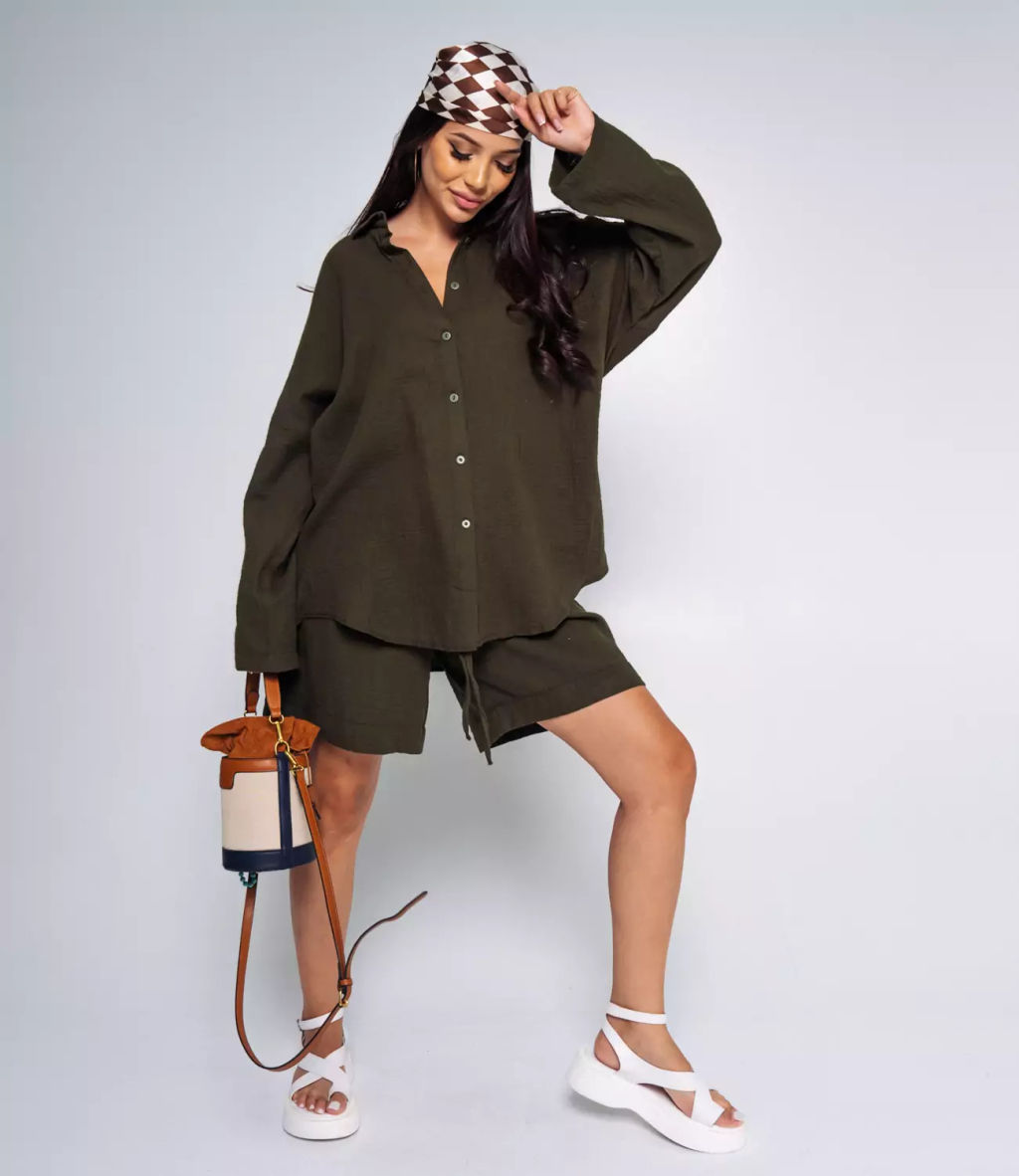 Костюм #ОБШ2490, тёмный-хаки - Dommod фото 4