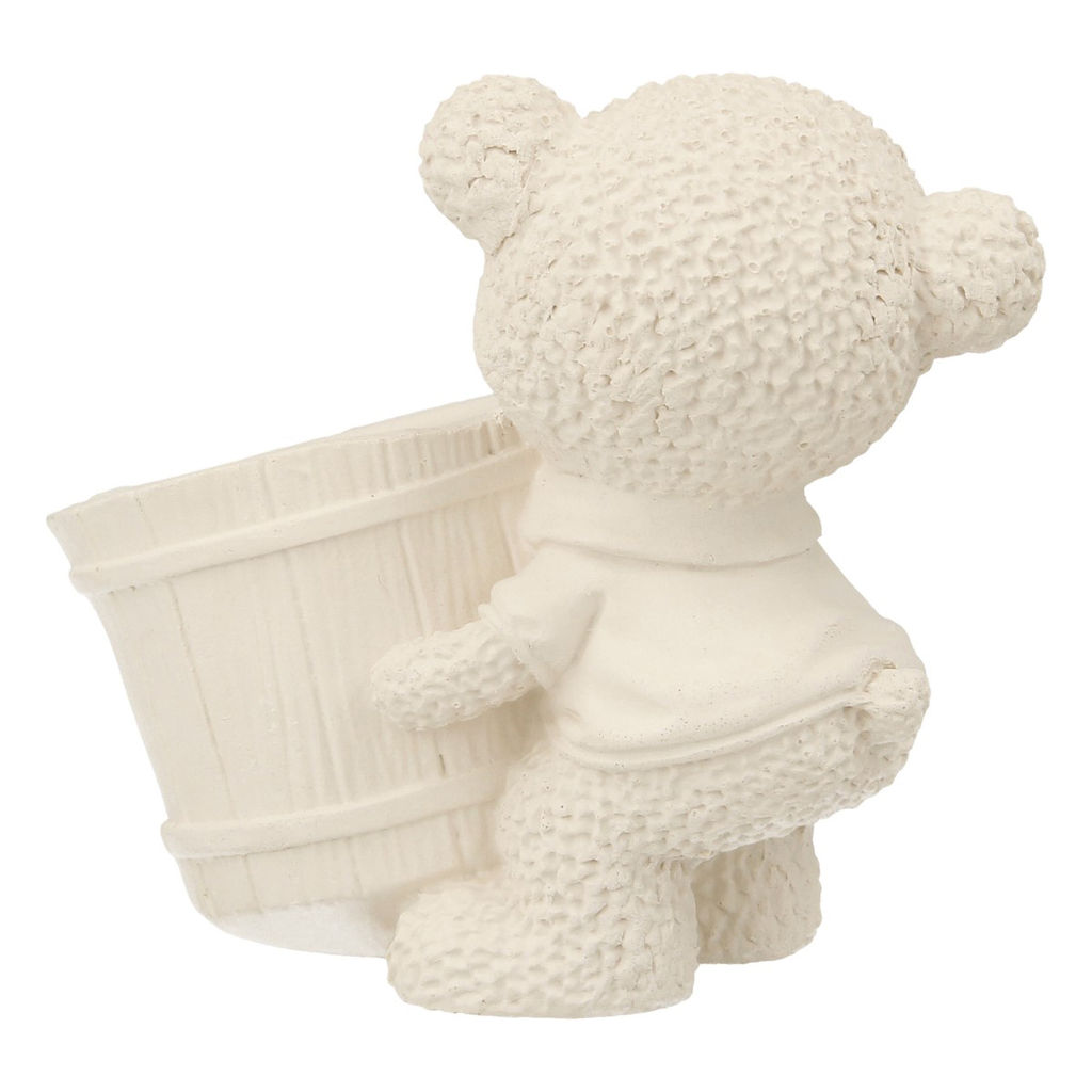 Заготовка для декорирования Love2art ТА-09 Кашпо гипс 9 х 10 х 6 см 1 шт Медведь с горшочком фото 4
