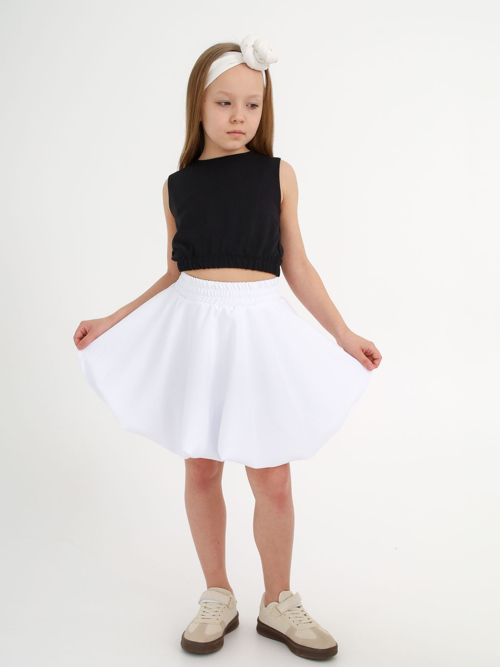 Солоха льняная с узлом, белая - Inzibe фото 2