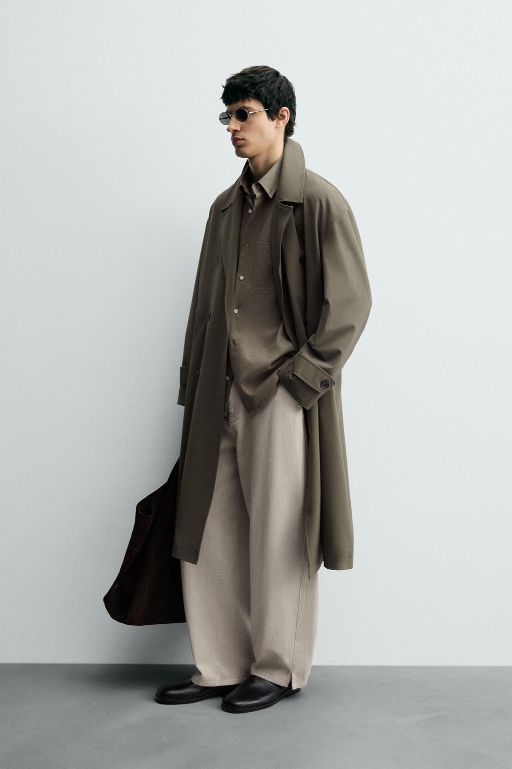 OVERSIZE FLOWING FIT TRENCH COAT - Zara фото 4