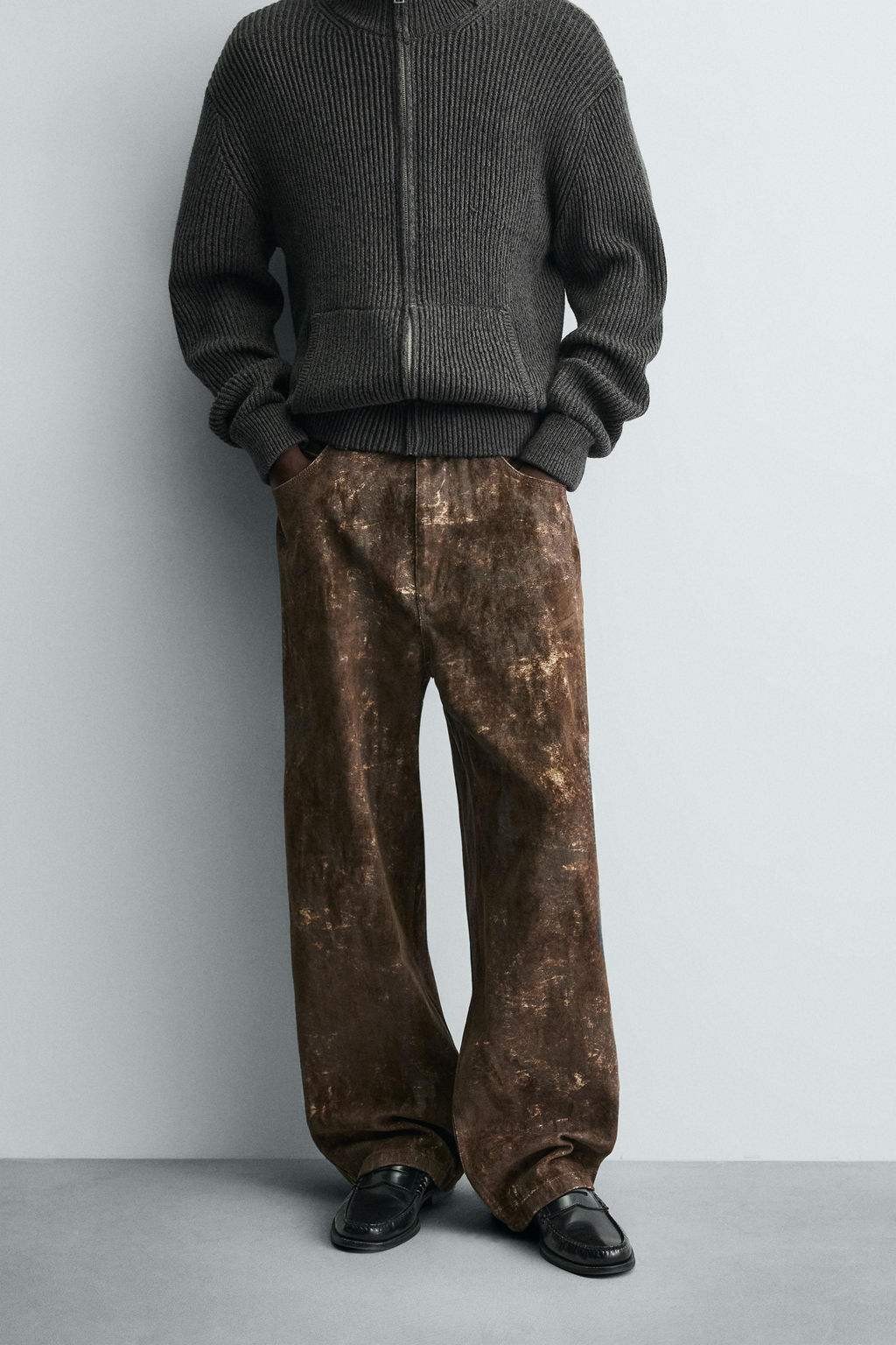 ABSTRACT PRINT CARPENTER TROUSERS - Zara фото 6