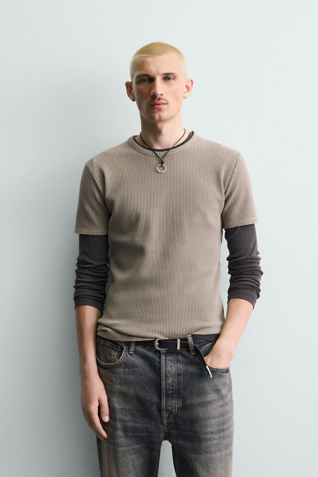 CAMISETA PUNTO SLIM FIT ESTRUCTURA / Arena - Zara фото 2